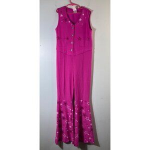 Girls Spirit Halloween Barbie Jumpsuit Stars Pink‎ L Flaw